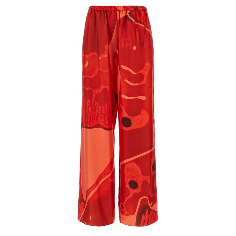 Ferragamo Multicolor Silk Casual Women's Pants
